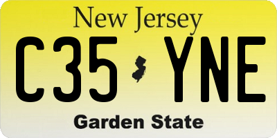 NJ license plate C35YNE