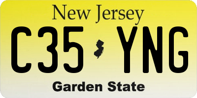 NJ license plate C35YNG