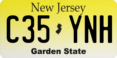 NJ license plate C35YNH