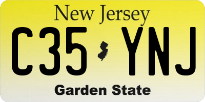 NJ license plate C35YNJ