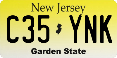 NJ license plate C35YNK