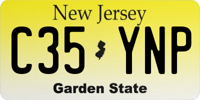 NJ license plate C35YNP