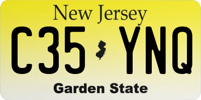 NJ license plate C35YNQ