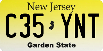 NJ license plate C35YNT
