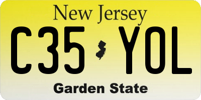 NJ license plate C35YOL