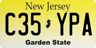 NJ license plate C35YPA