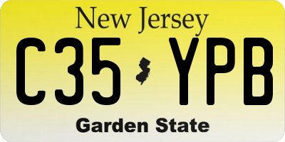 NJ license plate C35YPB