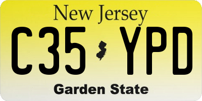 NJ license plate C35YPD