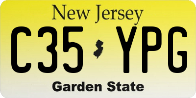 NJ license plate C35YPG