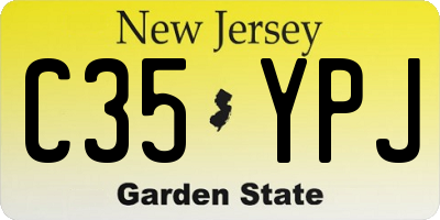 NJ license plate C35YPJ