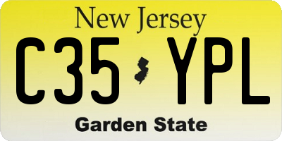 NJ license plate C35YPL
