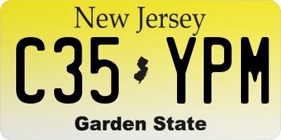 NJ license plate C35YPM