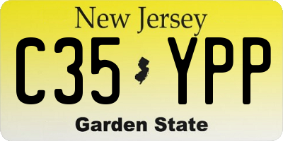 NJ license plate C35YPP