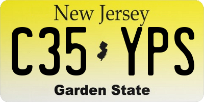 NJ license plate C35YPS