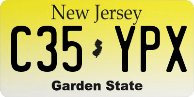 NJ license plate C35YPX