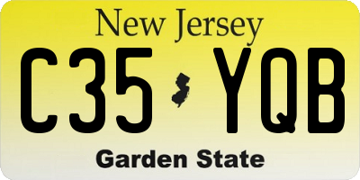 NJ license plate C35YQB