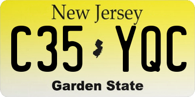 NJ license plate C35YQC