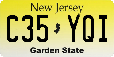 NJ license plate C35YQI