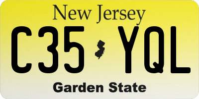 NJ license plate C35YQL