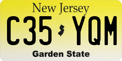 NJ license plate C35YQM