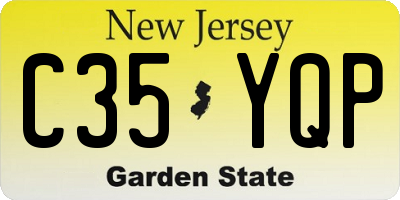 NJ license plate C35YQP