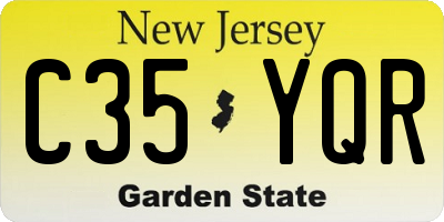 NJ license plate C35YQR