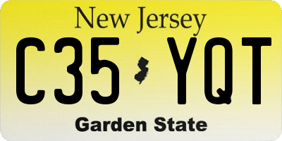 NJ license plate C35YQT