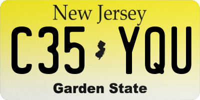NJ license plate C35YQU