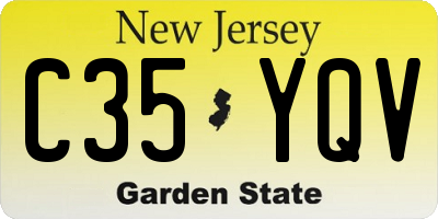 NJ license plate C35YQV