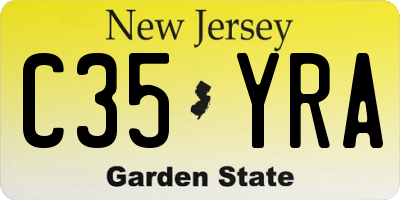 NJ license plate C35YRA