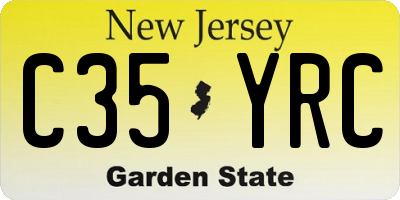 NJ license plate C35YRC