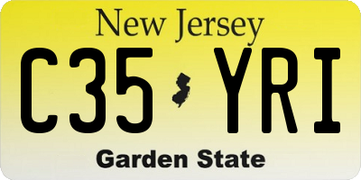 NJ license plate C35YRI