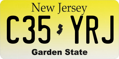 NJ license plate C35YRJ