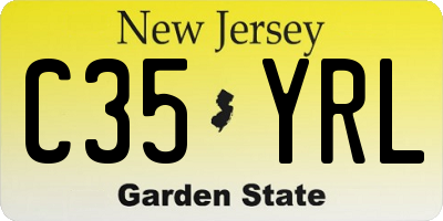 NJ license plate C35YRL