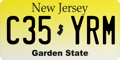 NJ license plate C35YRM
