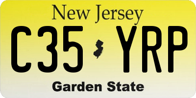 NJ license plate C35YRP