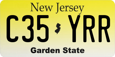 NJ license plate C35YRR