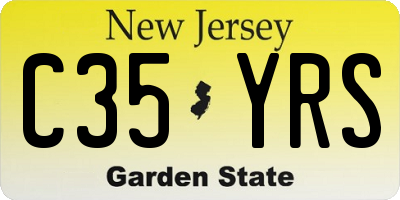 NJ license plate C35YRS