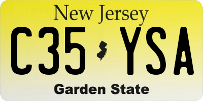 NJ license plate C35YSA