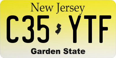 NJ license plate C35YTF