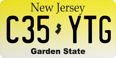 NJ license plate C35YTG