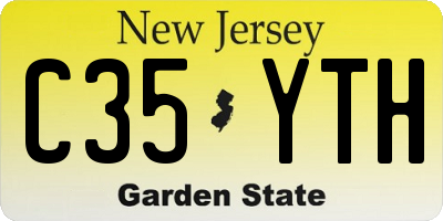 NJ license plate C35YTH