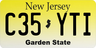 NJ license plate C35YTI