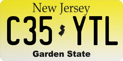 NJ license plate C35YTL