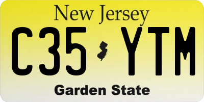 NJ license plate C35YTM