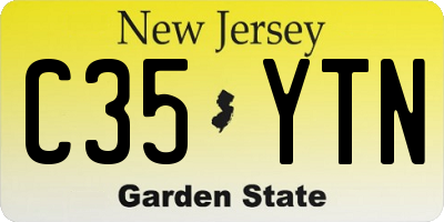 NJ license plate C35YTN