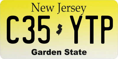 NJ license plate C35YTP