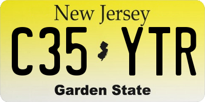NJ license plate C35YTR