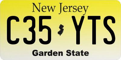 NJ license plate C35YTS