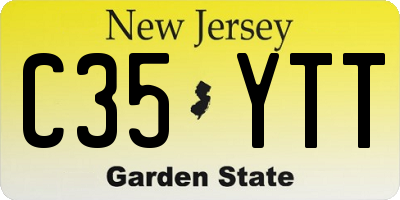 NJ license plate C35YTT